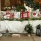 Christmas Pillow Covers Set of 4 for Xmas Decorative Pillowcase Winter Holiday Throw Cushion Case for Home Christmas Decor (Snowman Xmas Tree) (Red, 18”x18“)